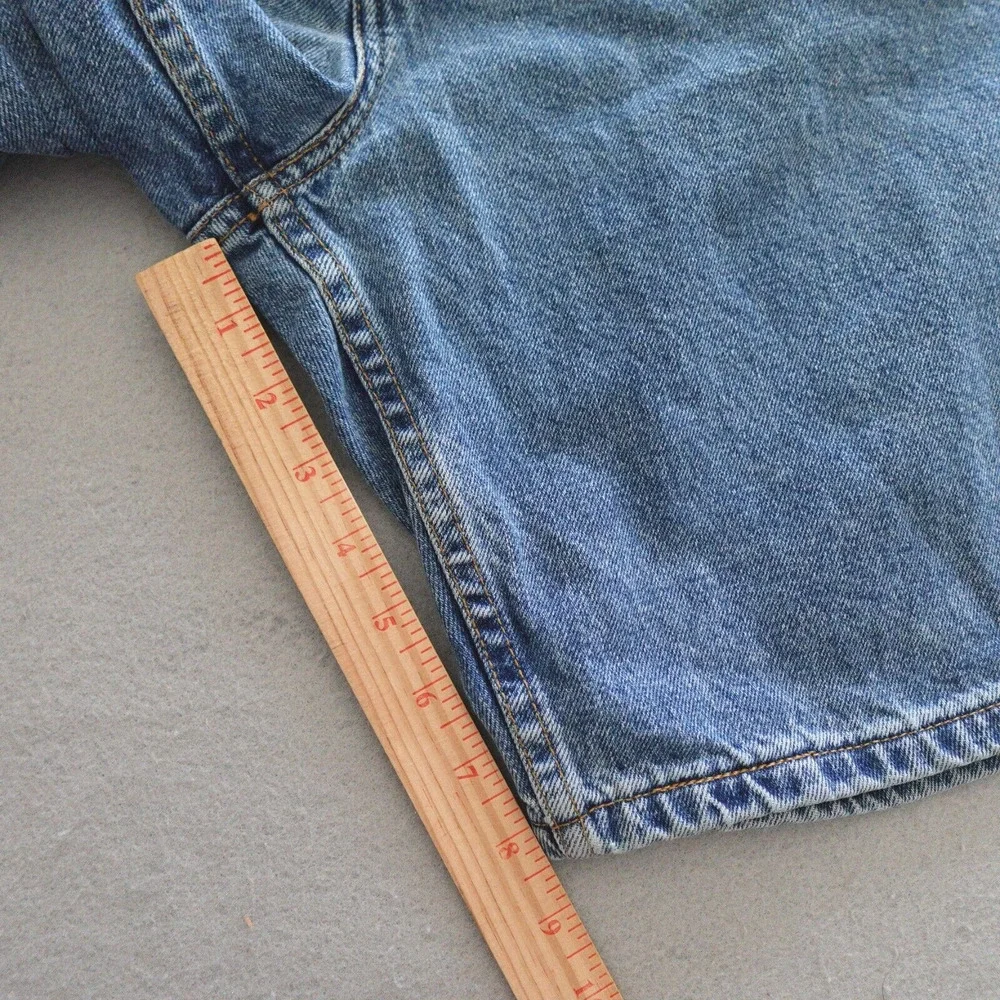 VTG Levi 505 Shorts Men 42 Regular Fit Blue Denim Medium Wash Casual Blackwing